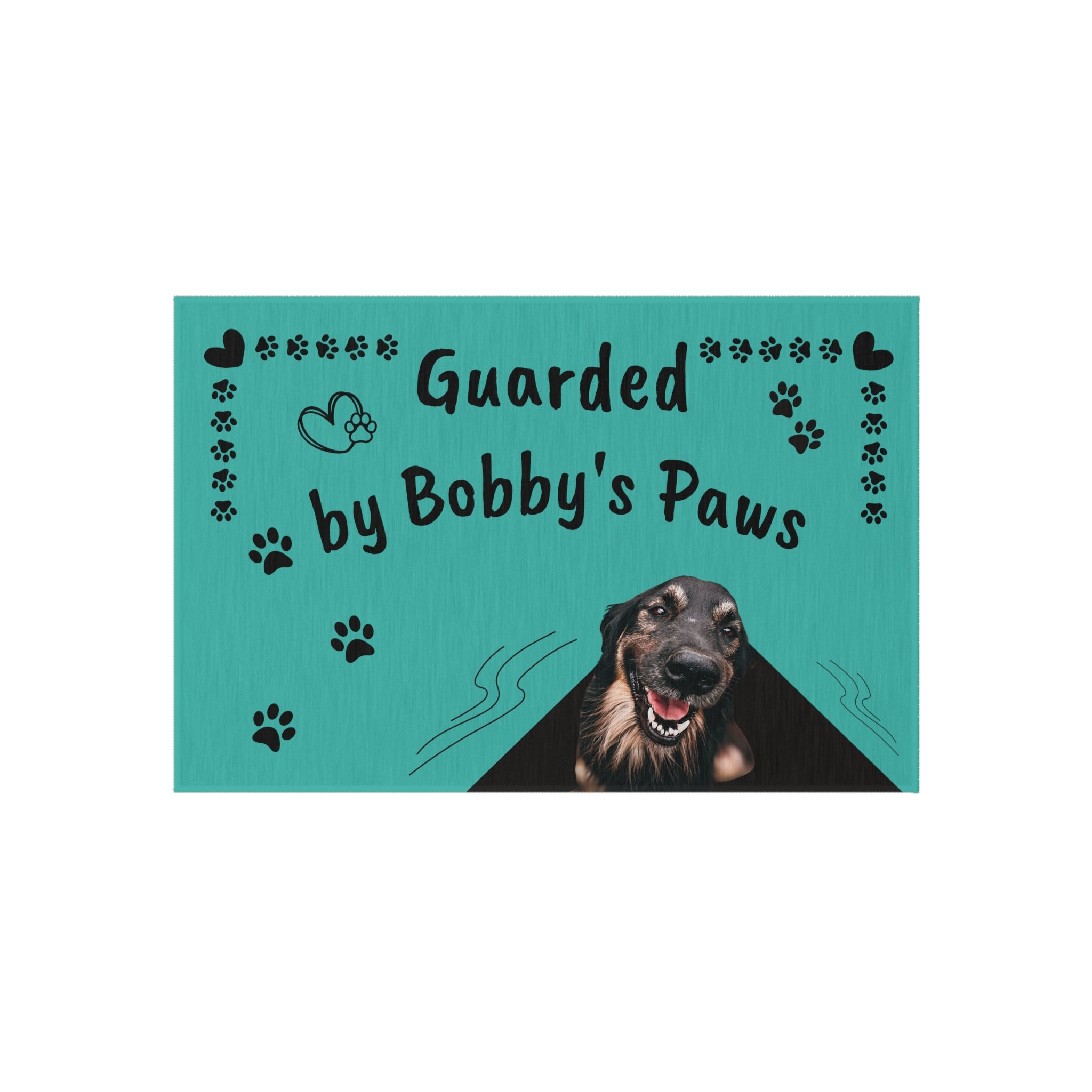 Personalised Outdoor Rug ( with your dog`s photo and name )