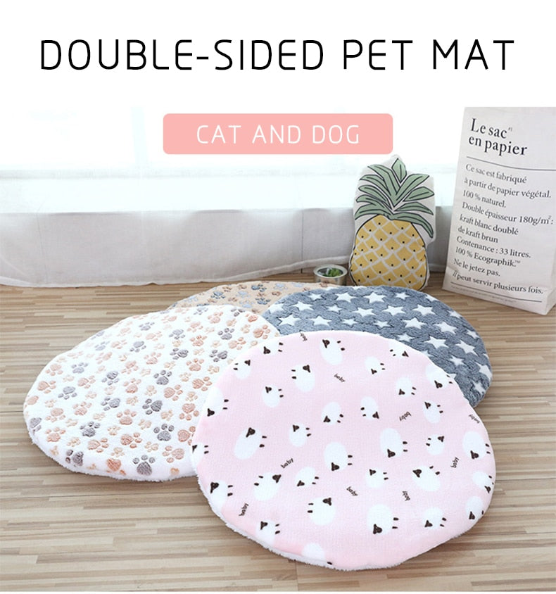 Round Dog Bed Mat