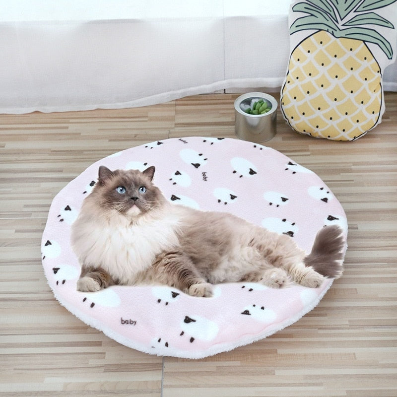 Round Dog Bed Mat