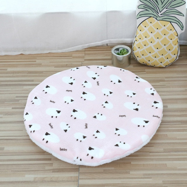 Round Dog Bed Mat