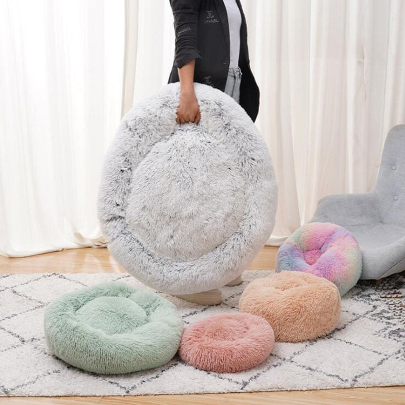 Plush Round Sofa Cushion